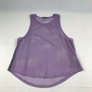 BEBE SPORT WOMEN'S Sport Open Mesh Tank Top‎ Size XL Color Lavender